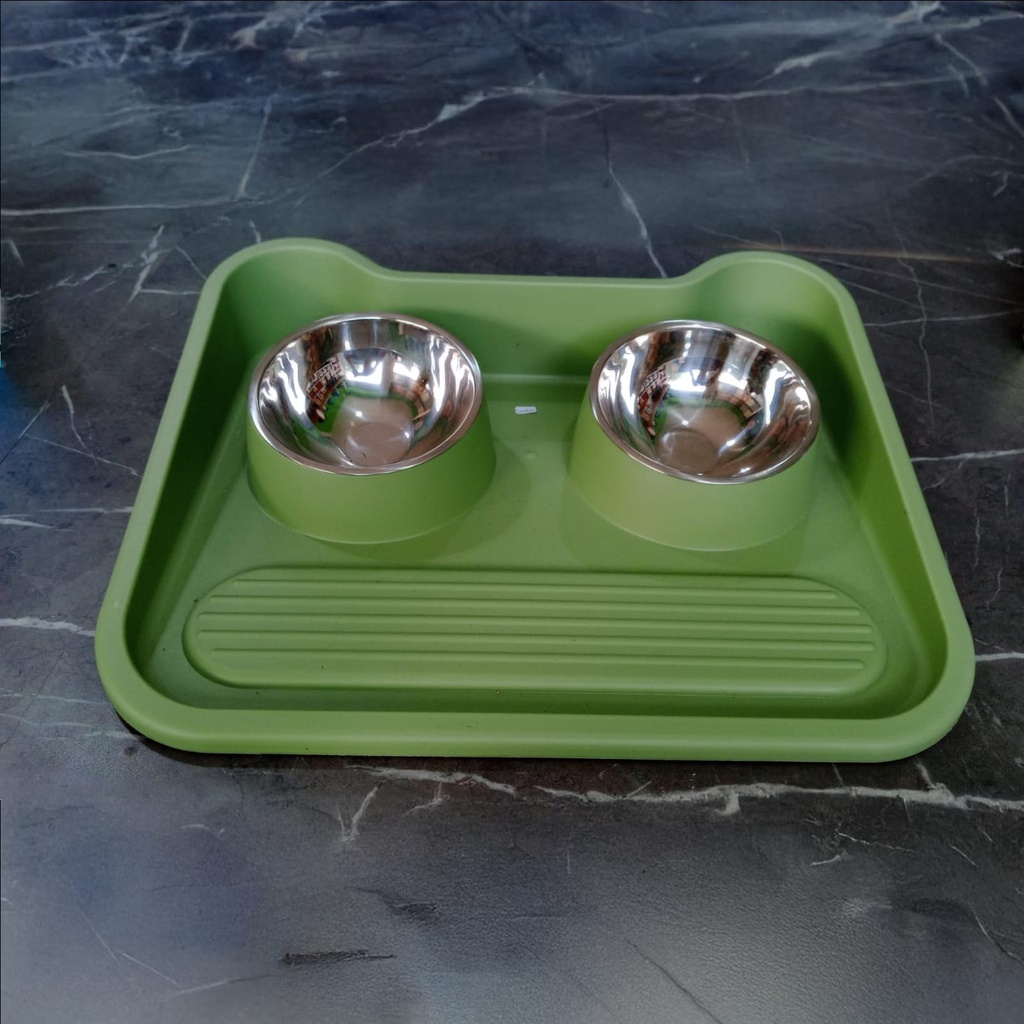 Bandeja Comederos Doble Oliva