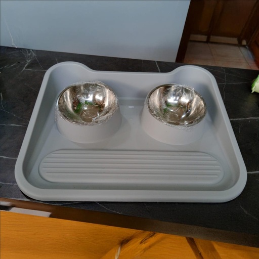 [COMP074] Bandeja Comederos Doble Gris